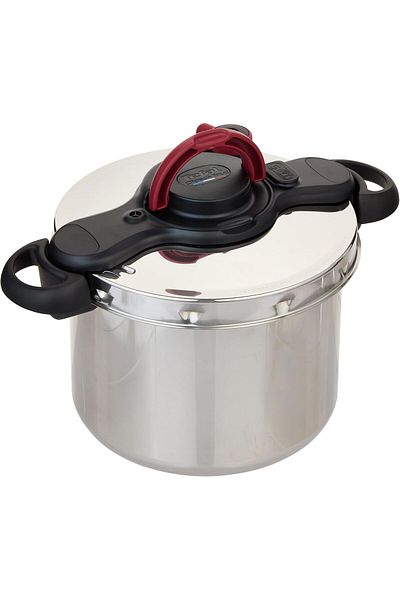 TEFAL قدر ضغط من الفولاذ المقاوم للصدأ سعة 9 لتر