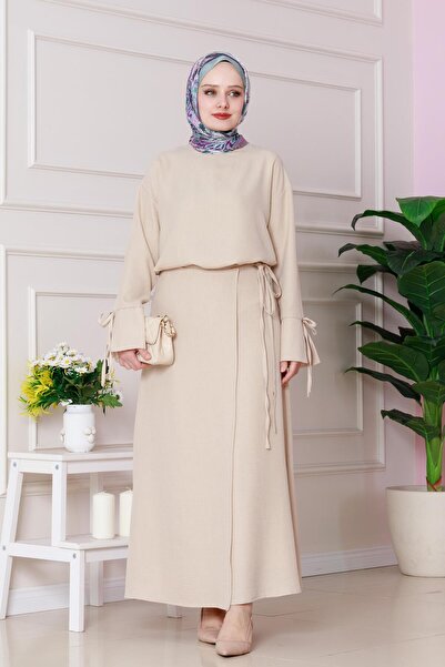 Sevitli تأثير دارين لينين - بدلة مربوطة (بيج)