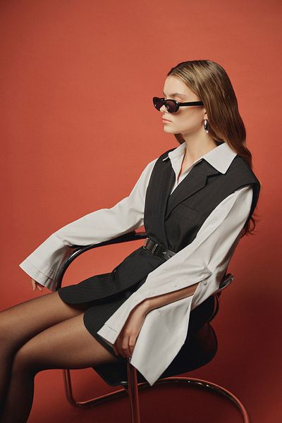 VATKALI Oversize Long Vest with Buttons