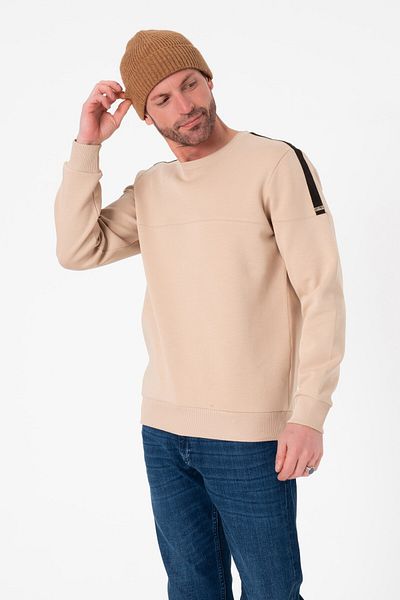 Tony Montana Ανδρικό φούτερ με κανονική εφαρμογή Crew Neck Luxury Tech Arma Printed SW-1100