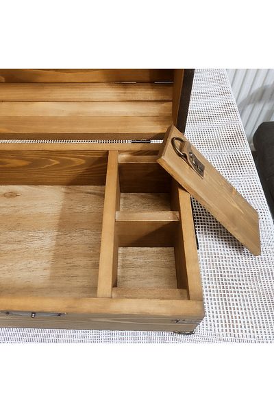 woodretro Дървена кутия за съкровища 30x20 см, масивна дървесина