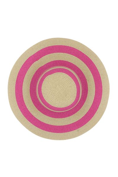 BM GİFT DESİGN Women's beach hat nature pink stripes