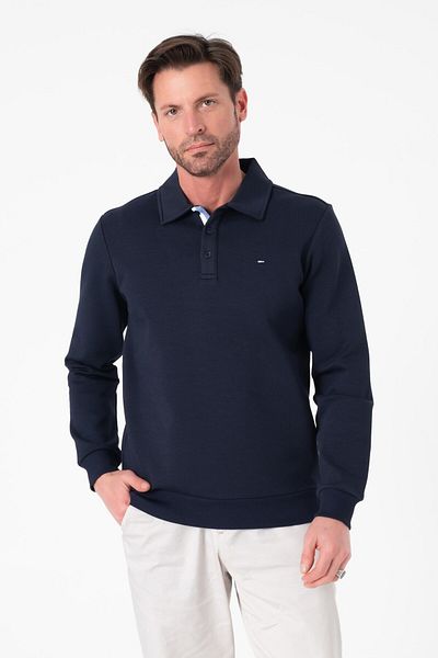 Tony Montana Ανδρικό φούτερ με βαμβακερό γιακά Polo Regular Fit-SW-1101