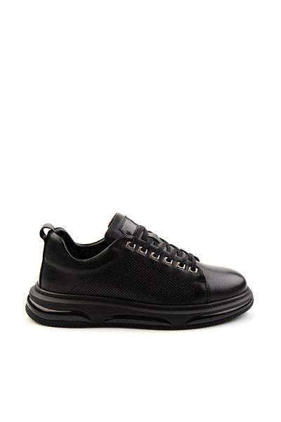 Bambi Black Leather Men's Sneaker E 01080257903