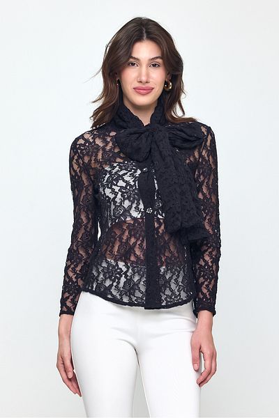 Laranor Cardigan din dantelă cu detaliu șal Kimono-cardigan Zi - Noapte - Beach Chic 25l8016