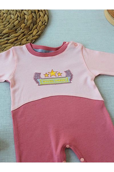 Mu Art Ahşap 3-6 9-12 12-18 Months Special Forces Embroidered Beanie Hat Baby Girl Boy Romper Rose Dusty