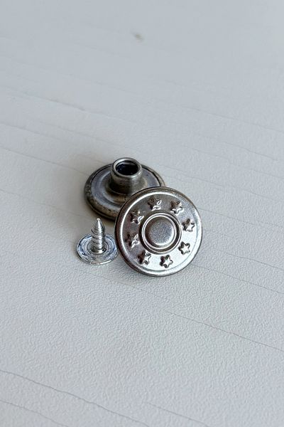 BERRİN AKSESUAR 17mm 8 Star Model Fixed Jeans Denim Jacket Button