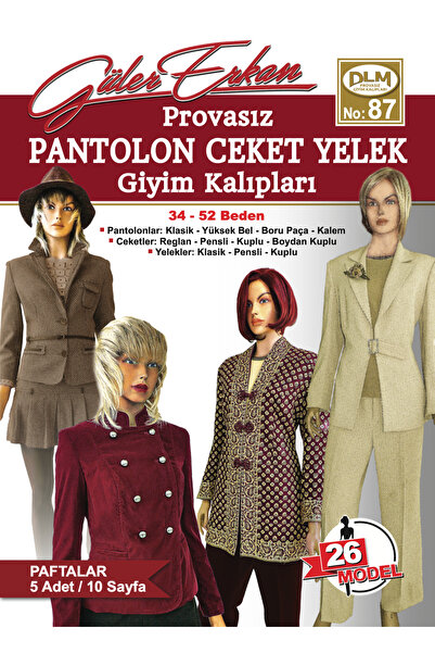 Dilem Yayınevi Güler Erkan No:87 Provasız Pantolon Ceket Yelek Giyim Kalıpları