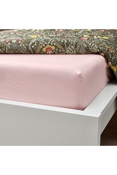 IKEA ULLVIDE Light Pink Flat Sheet – Soft & Durable Percale, 150x260 cm