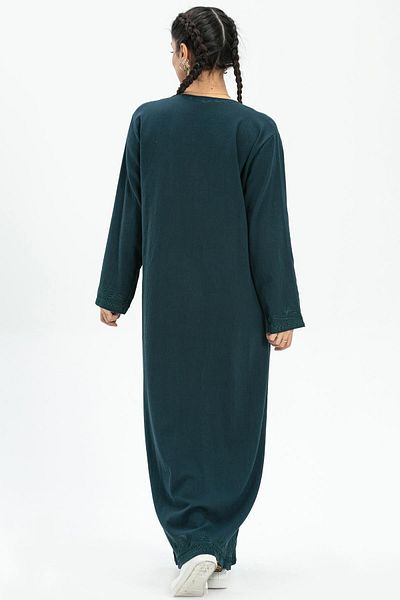 Eliş Şile Bezi Μακρυμάνικο ύφασμα Şile, Glitter Kaftan, Μίντι Μήκος Καλοκαιρινό Φόρεμα και Πετρελαίου Ptrl