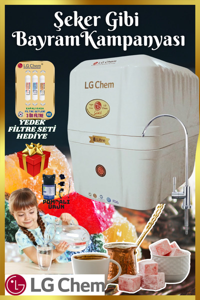 ligth gastro LG Chem COOL SERIES BEYAZ POMPALI 8 LİTRE 5 FİLTRE Su Arıtma Cih...