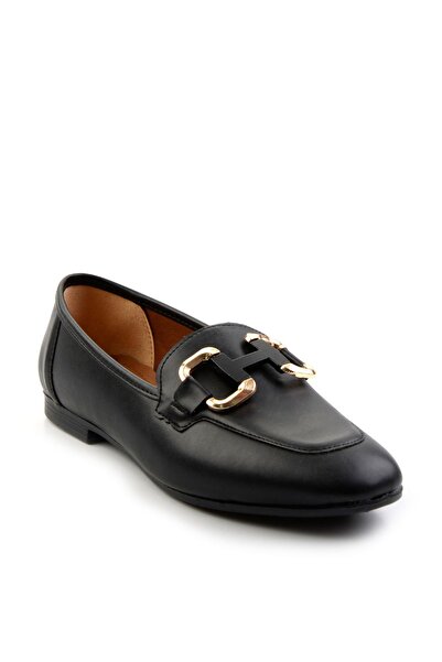 Bambi Siyah  Kadın Loafer Ayakkabı K01140003809