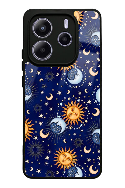 Spoyi Xiaomi Redmi Note 14 5G Ay Güneş Pijama Tasarımlı Glossy Telefon Kılıfı