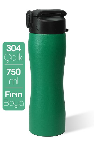 Telvesse Green Sports Water Bottle - 304 Steel, Stainless, Mat with Straw, Water Bottle 1158