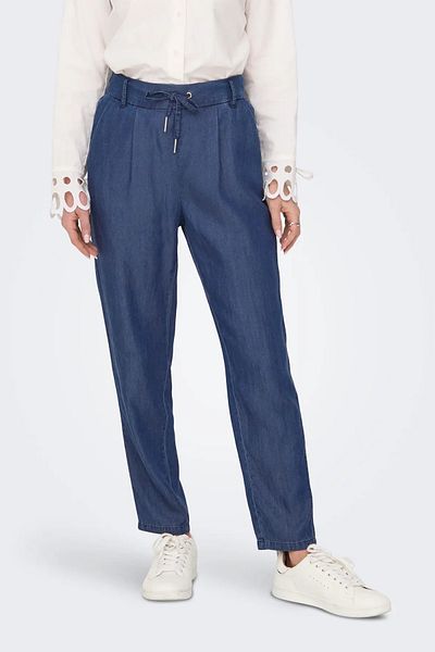 ONLY Pantaloni Onlpoptrash pentru femei, cu talie, cu detaliu de buzunar 15342874 Albastru închis