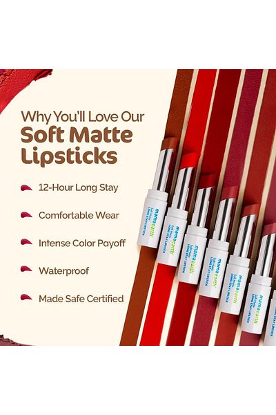 Mamaearth Softmatte Long Stay Lipstick 07 Ruby Red 3.5g