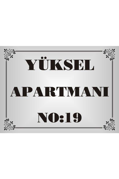 yüksel34 Apartman Isim Tabelası ,apartman Tabelası Apartman Girişi Isimliği 1...