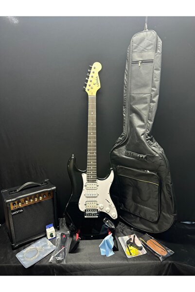 müzikhane Elektro Gitar Seti(Gitar-Amfi-Askı-Kapo-Tuner-Kılıf-Kablo-Pena-Yedek Takım Tel)