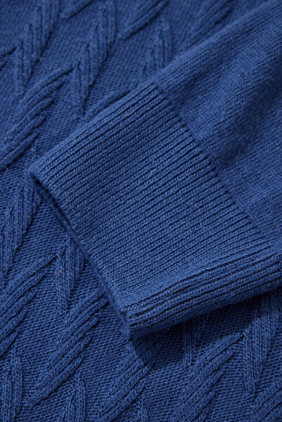 W Collection Indigo Crewneck Long Sleeve Sweater