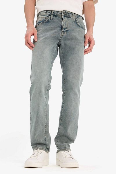 DeFacto E8203 Πράσινο Sergio Regular Fit Κανονική εφαρμογή Κανονική μέση με σωλήνα τζιν παντελόνι
