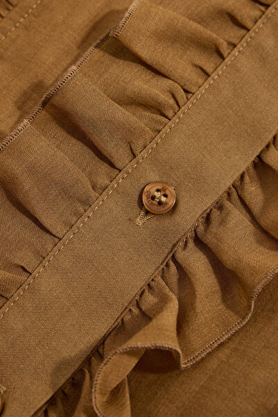 W Collection TABA DİK YAKA UZUN KOLLU BLUZ