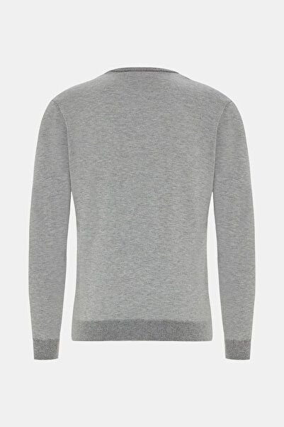 W Collection Gray Crew Neck Long Sleeve Sweater
