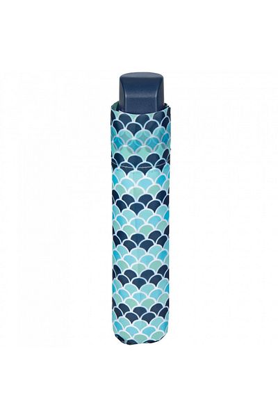 Perletti MINI women's manual umbrella Perletti geometrico green blue