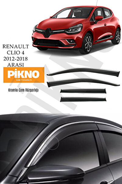 pikno Renault Clio 4 2012-2018 Kromlu Cam Rüzgarlığı 4'lü Set A+ Plus