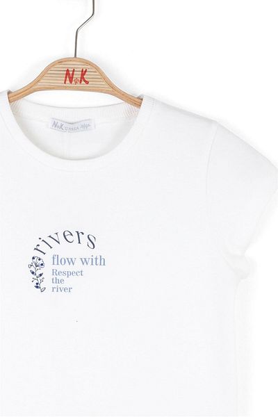 nk kids Tricou pentru fete Ecru 38804