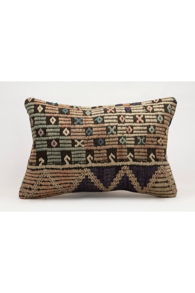 Kilim Whole Sale El Yapımı Kilim'den Yapılmış Yastık Kırlent Kılıfı, 40x60 cm