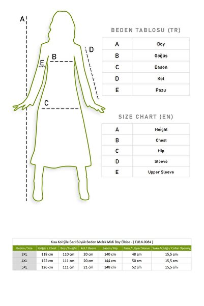 Eliş Şile Bezi Short Sleeve Sile Cloth / Large Size / Angel Midi Length / Summer Dress / White