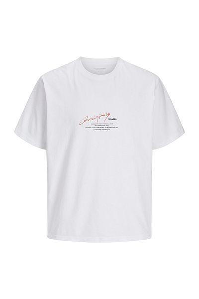 Jack & Jones Jack & Jones Manchester Script Men's White T-Shirt ( 12273373 -Bw)