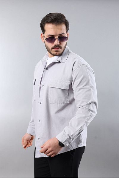 LTC Jeans Мъжка деним риза Relax Fit Cotton Stone