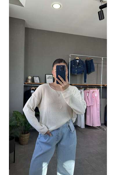 YOUR NAME Kayık Yaka Merserize Triko