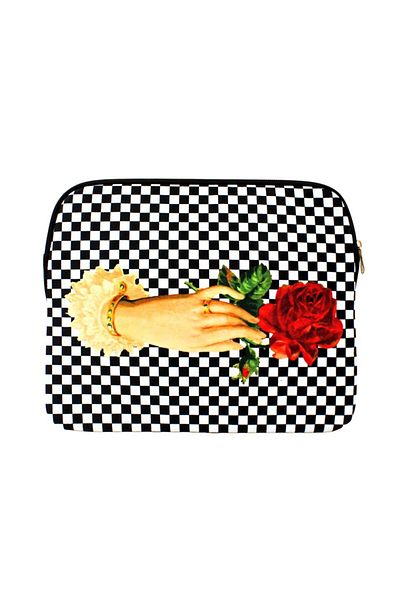 NO BRAND Husă tabletă din catifea ESTETIQUE ROSE 11"