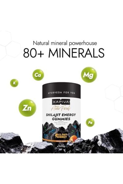 KAPİVA Kapiva Himalayan Shilajit/Shilajeet Gummies (60 Count) | Ginger Honey Flavour