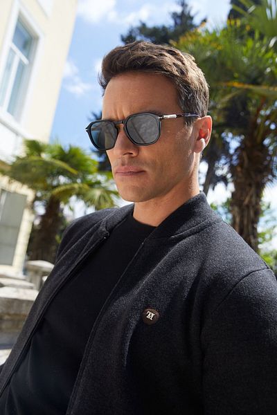 Tony Montana Ανδρικό εποχιακό παλτό Classic Mold Stand Collar Lux Tech-TC-1020