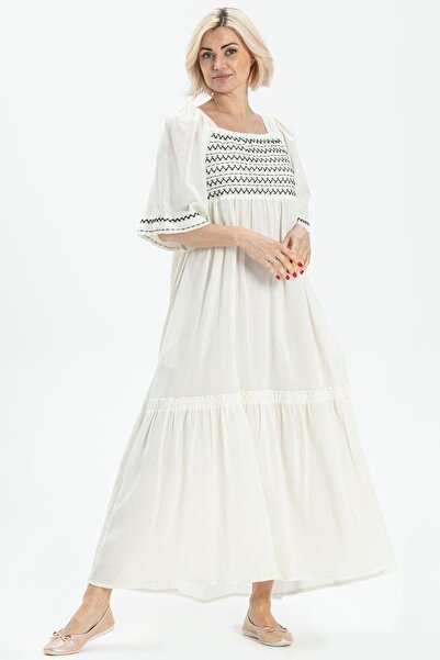 Eliş Şile Bezi Τριών τετάρτων Sleeve Sile Cloth Melody Long Summer Αυθεντικό ...