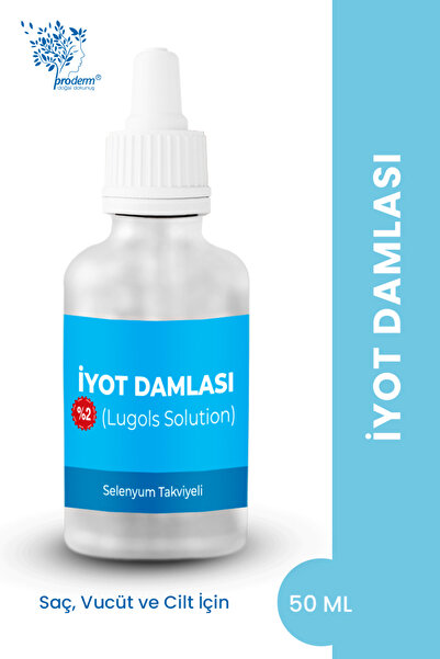 PRODERM Lugol Solüsyonu %2 Lik / 50 ml / Damlalıklı / İyot Çözeltisi