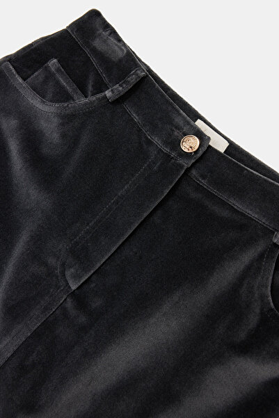 W Collection Anthracite Midi Narrow Fit Zippered Skirt