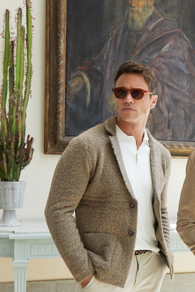 Tony Montana Мъжко плетено яке Lux Tech Classic Pattern от вълна - TC-1016