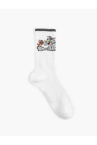 Koton Cotton Blend Socket Licensed Tom and Jerry Socks