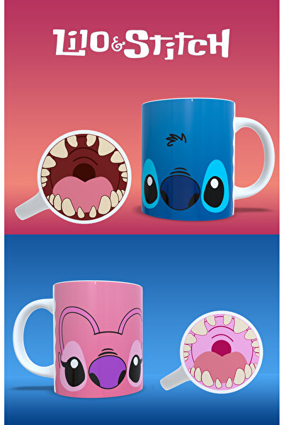 etasarim Angel & Stitch İki Set Kupa