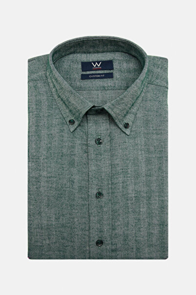 W Collection YEŞİL UZUN KOLLU GÖMLEK