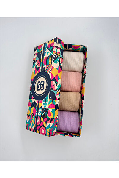 STOCALZE جوارب تنس نسائية من الخيزران بألوان متعددة. علبة مكونة من 4 جوارب جامعية بدون خياطة مقاومة للعرق.