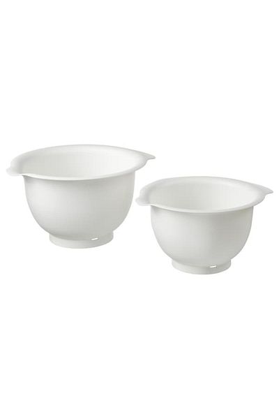 IKEA VISPAD Mixing Bowl Set (2 Pc., White) – Durable & Versatile Kitchen Essential