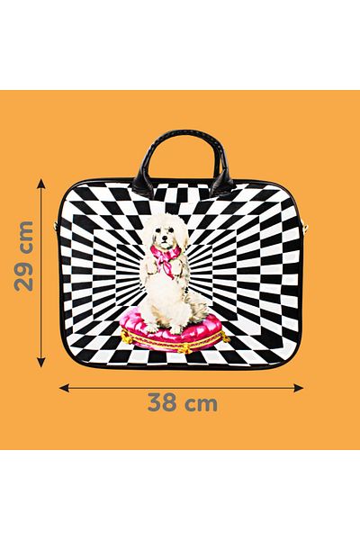 NO BRAND Geantă pentru laptop, colorată, pentru damă, din catifea, SWEET LOVE 14"
