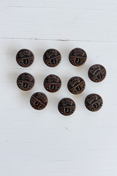 BERRİN AKSESUAR 17mm Bronze Color Fixed Jeans Denim Jacket Button