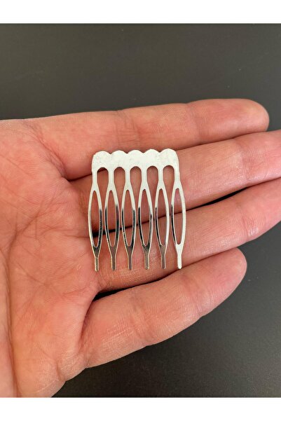 Oren Turkey 6 adet 6 dişli metal tarak, toka, saç taragı, aksesuar malzemesi, boş metal tarak