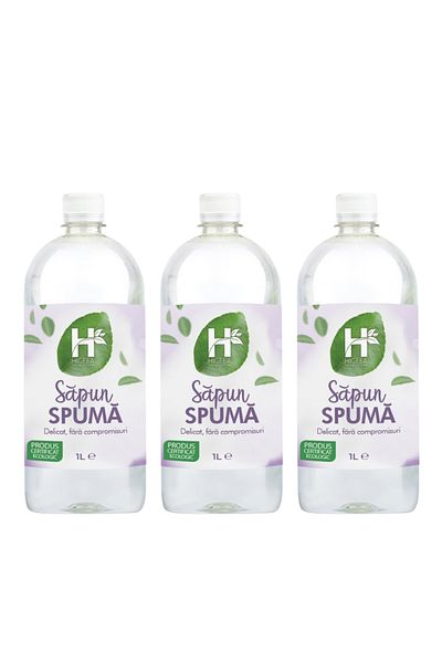 Higeea Foam Soap Package, Higeea Ecolabel, 3 x 1L